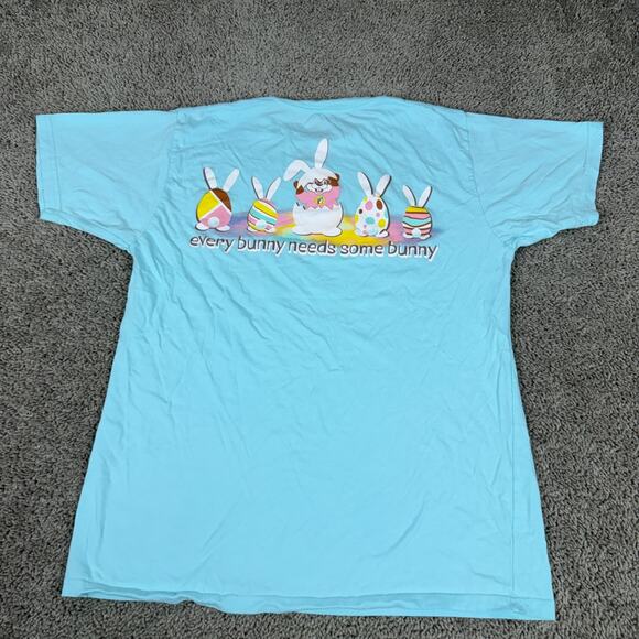 Bucees Shirt Mens Large Easter Blue Pink Every Bunny Needs Some Bunny 2024 - Picture 5 of 9
